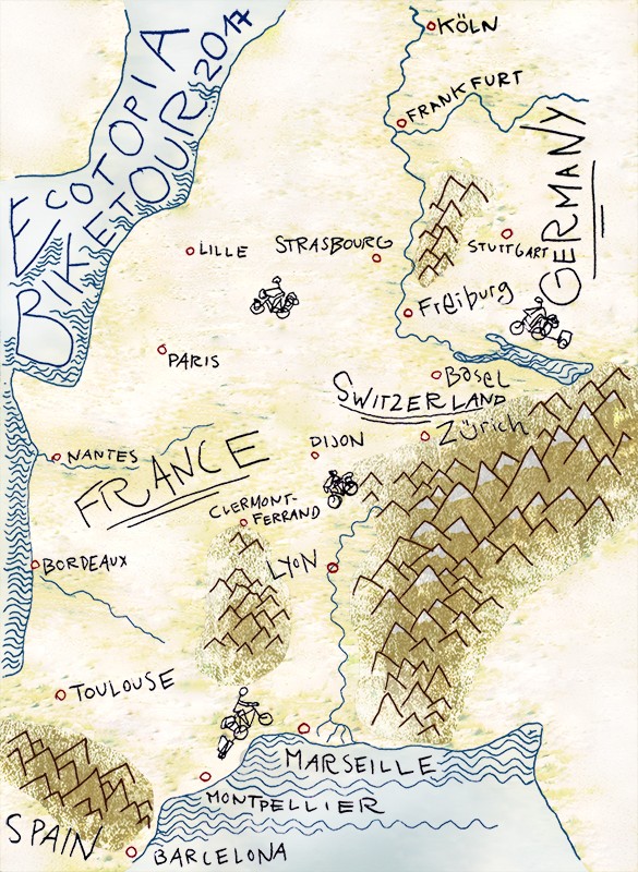 Drawn map of the 2017 region